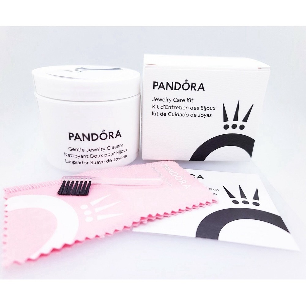 New PANDORA Bracelet Charm Ring Necklace Polishing Cloth Set Jewelry Care Kit